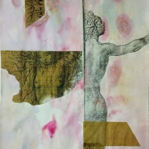 Apollo & Dafness, 2015, Tecnica mista su carta, 63,5x49cm