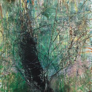 Ghost Sonata, 2018, Olio e inchiostro su tela, 130x110cm