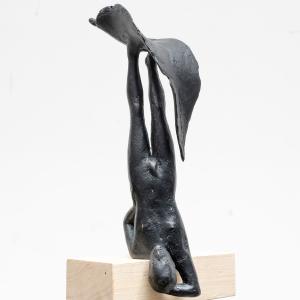 Natura Vegetale, 2020,  Bronzo con asta di supporto , 14x9x25cm