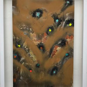 Deep tracks, 2016, Pittura spray su duralar, 50x35cm