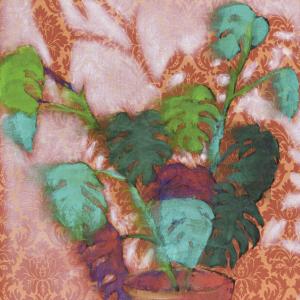 The Uncertainties of Memory, 2020, Olio su damascato, 140x110cm