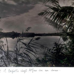 laghetto  degli alfieri 2, 2015, Stampa lambda  su carta chimica con passepartout manoscritto, 60x90cm