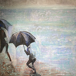 Robin Clerici, Monsoni, 1997, Olio su tela, 95x95cm