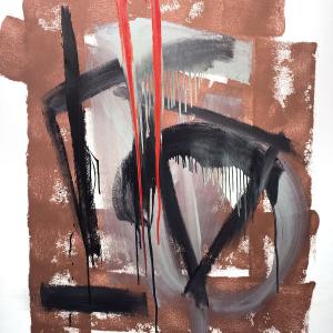 Code Respect, 2020, Smalto industriale su tela, 120x98cm