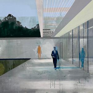 Pushed, 2023, Oil on canvas, 60x80cm