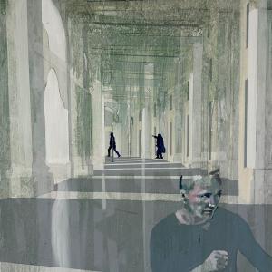 Falling Fast, 2023, Oil on canvas, 100x80cm