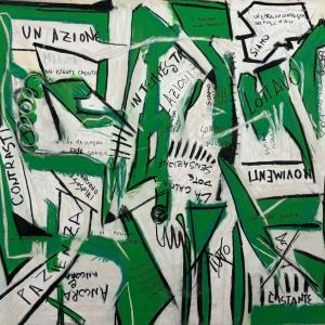 Ruoli, 2024, Tecnica mista, 120x130cm