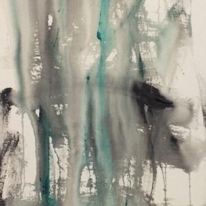 Senza titolo, 2023, Tecnica mista su tela, 126x48cm