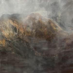 Dormiente. A Santa Cecilia, 2024, Olio su tela, 130x70cm