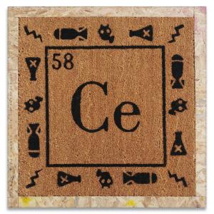 Cerium, 2019, Fibra di cocco rigenerata da pavimento, 65x65cm