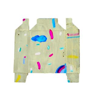 Casinhas #3, 2021, Acrilico su cartone, 18x24cm