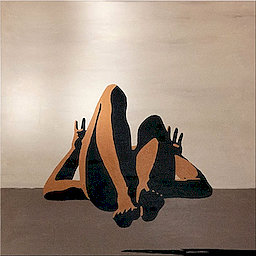 Maxil, Emma uno con quattro, 2013, Acrilico su tela, 100x100cm