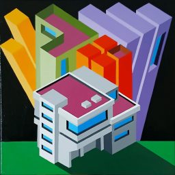 Ombre notturne, 2025, Acrilico su tela, 30x30cm