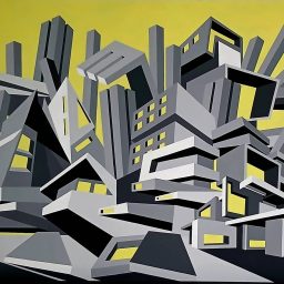 Ultrapolis, 2025, Acrilico su tela, 150x100cm