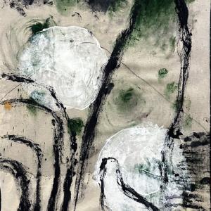 Via Lattea, 2024, Tecnica mista su tela, 54x39cm